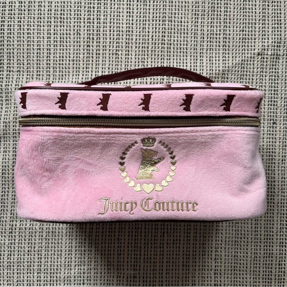 Juicy Couture Make Up Travel Bag in Pink and Brown
